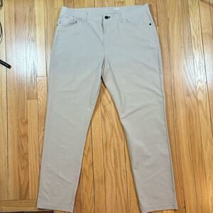 Public Rec Pants Men’s Sz 38x34 Tan Workday Slim Stretch Performance Chino Golf